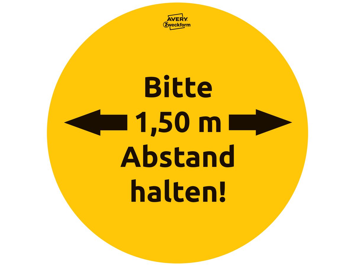 AVERY ZWECKFORM Hinweis-Aufkleber DE 20cm 49401 Set für Gastronomie 12 Stück (4004182494011)