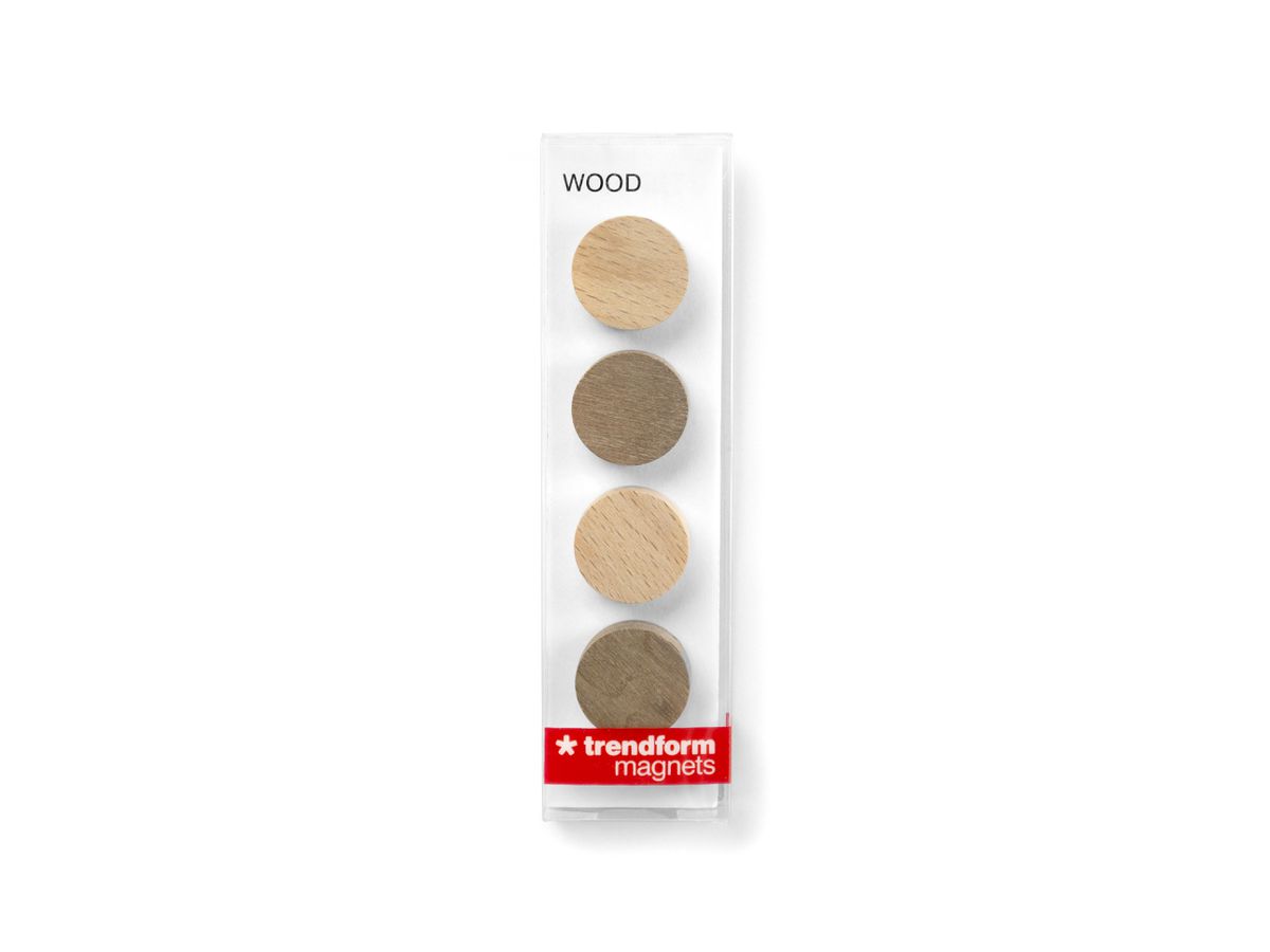 TRENDFORM Magnete WOOD ROUND FA3141 4er Set, Holz (7640169364716)