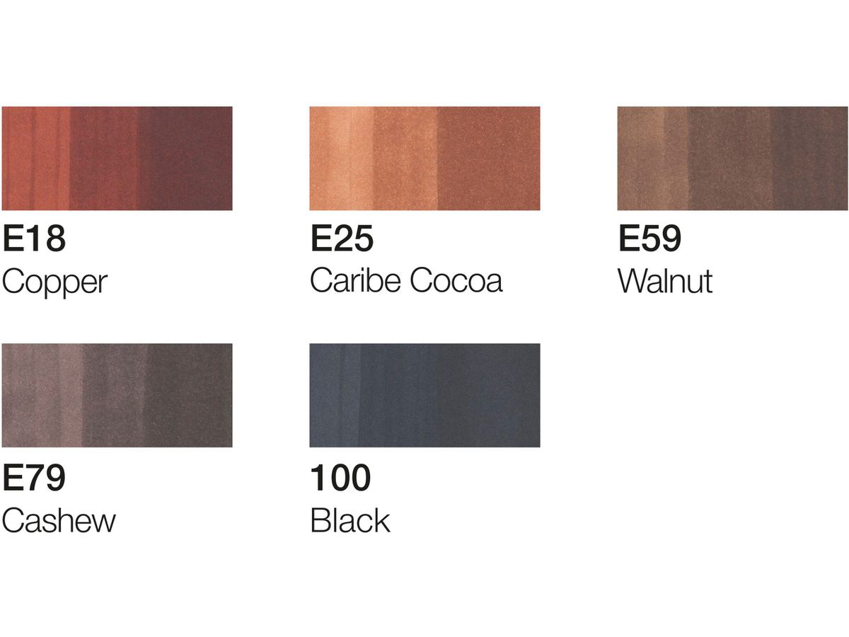 COPIC Marker Ciao 22075573 5+1 Set Hair Tones 2 (4013695265346)