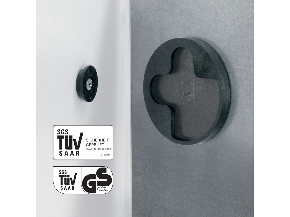 SIGEL Lavagna magnetico vetro GL111 bianco 480x480x15mm (4004360887734)