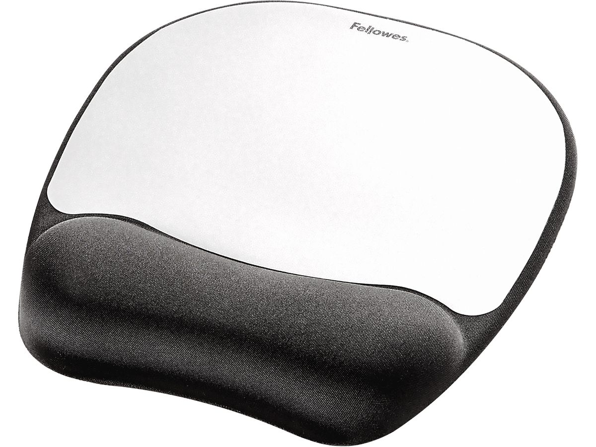FELLOWES Mausmatte Memory Foam 9175801 silber, mit Handgelenkauflage (0043859497805)