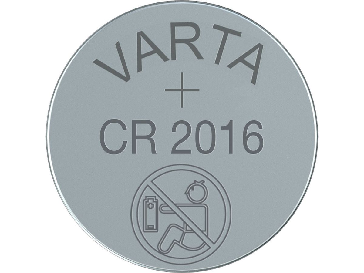 VARTA Knopfzellenbatterie 06016 101 415 CR2016 5 Stück (4008496850938)