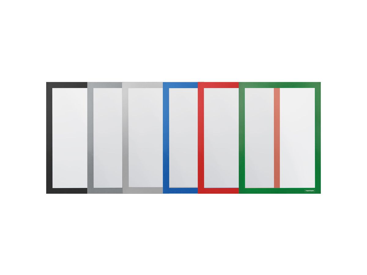MAGNETOPLAN Magnetrahmen A4 1131910 selbstklebend, assort. 6 Stk. (4013695065076)