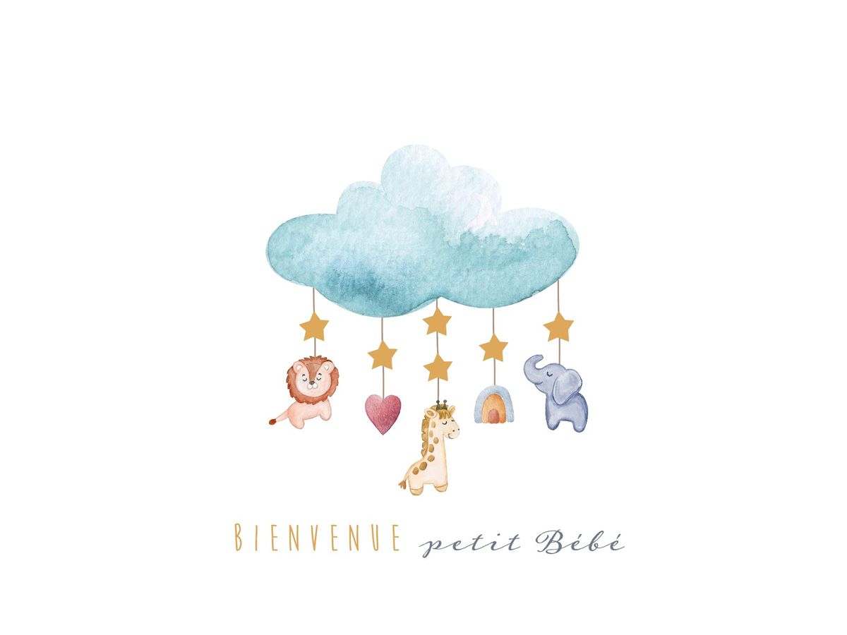 GOLDBEK Biglietto d'auguri Baby FR B6 8411.A Mobile per neonati (4255838201235)