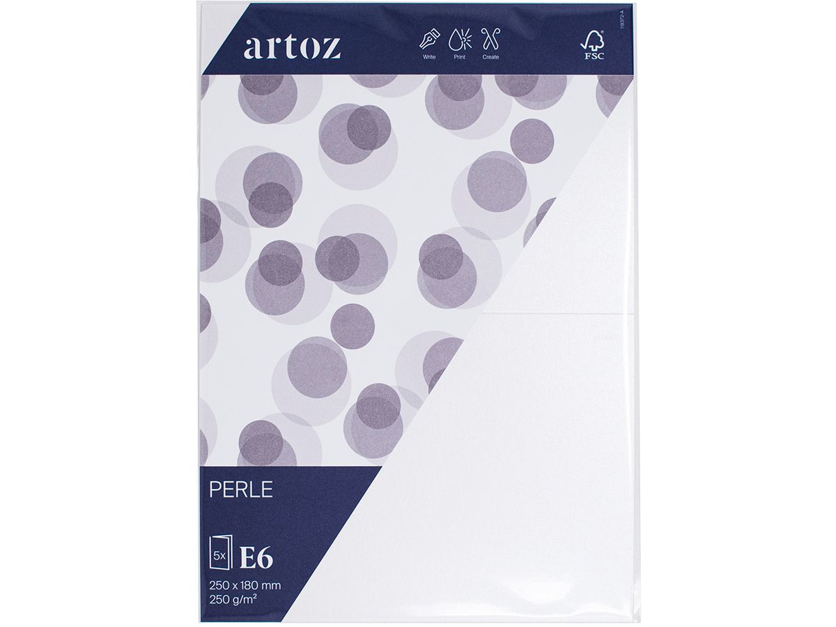 ARTOZ Cartoline 1001 E6 11837226-211 250g, bianco 5 fogli (7612450534887)