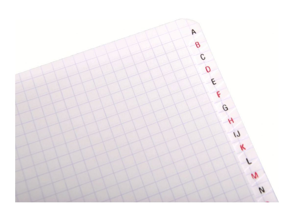 CLAIREFONTAINE Taccuino spirale ass. 9,5x14cm 8509 5mm, A-Z 90 fogli (3329680850901)