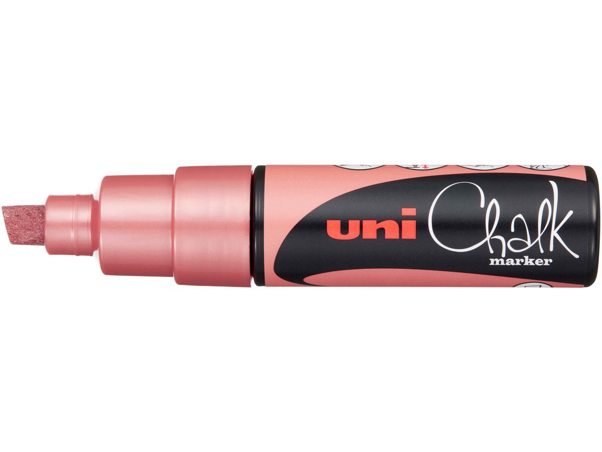 UNI-BALL Chalk Marker 8mm PWE-8K METALLIC RED Metallic rot (4902778256367)