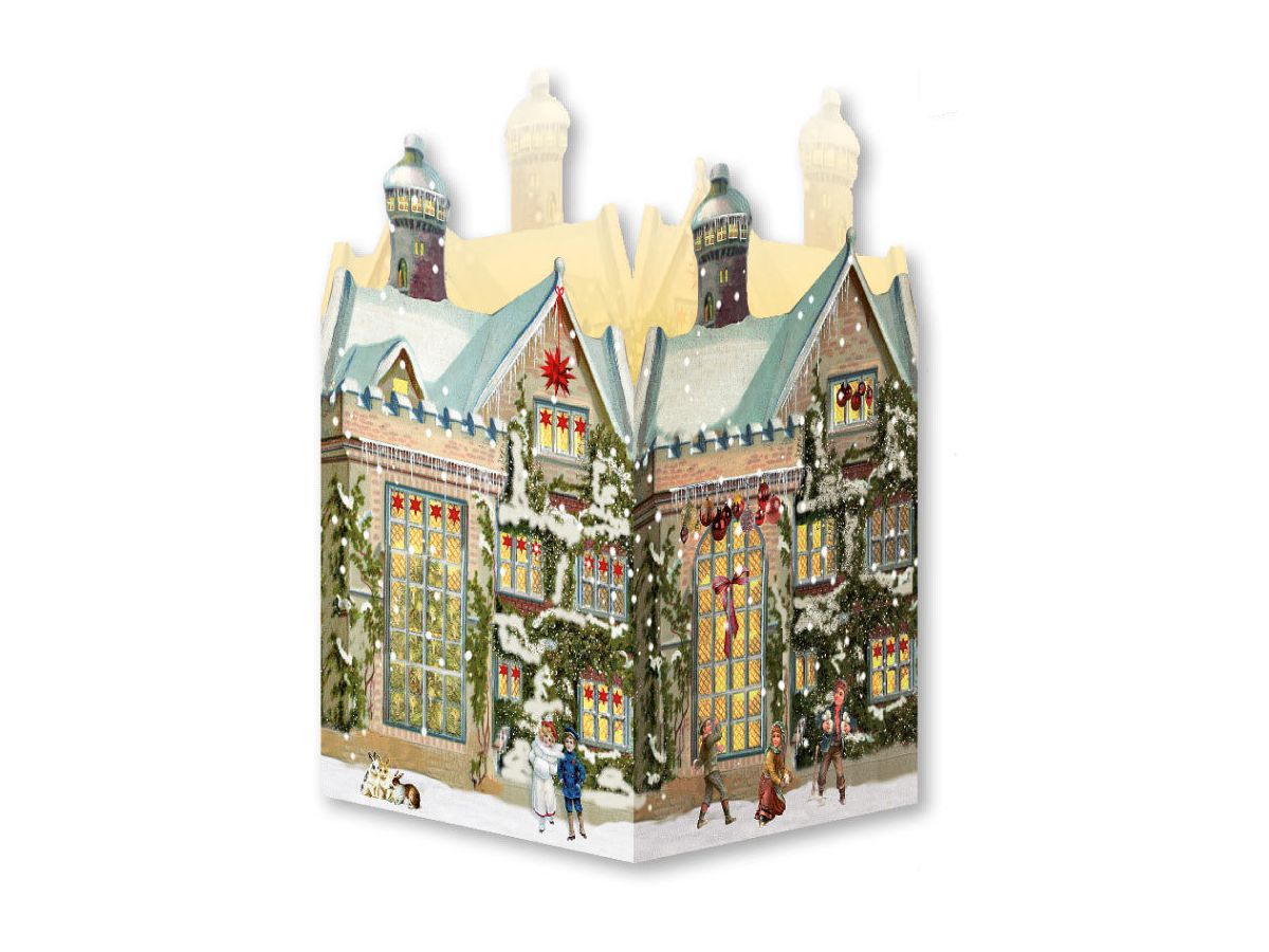 COPPENRATH Adventskalender 16.5x11.5cm 71022 Nostalgische Weihnachtshäuser (4050003710228)