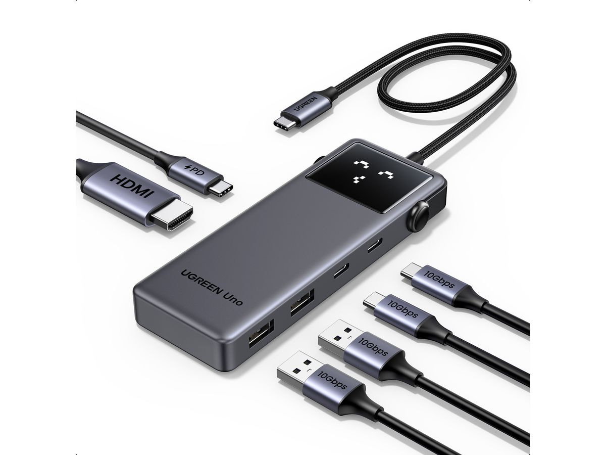 UGREEN Uno 6-in-1 USB-C To HDMI 35998 2xUSB 3.2 A+2xUSB 3.2 C+PD (6941876239986)