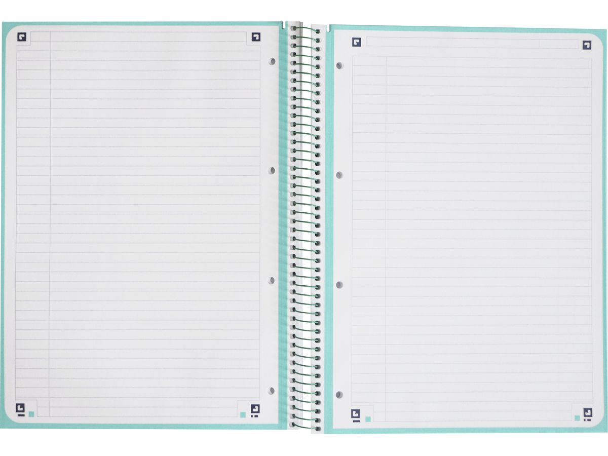 OXFORD Libro a spirale A4+ 400138326 foderato menta pastello 80 f. (8412771035464)