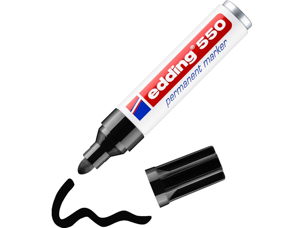 EDDING Permanent Marker 550 3-4mm 550-1 schwarz (4004764023738)