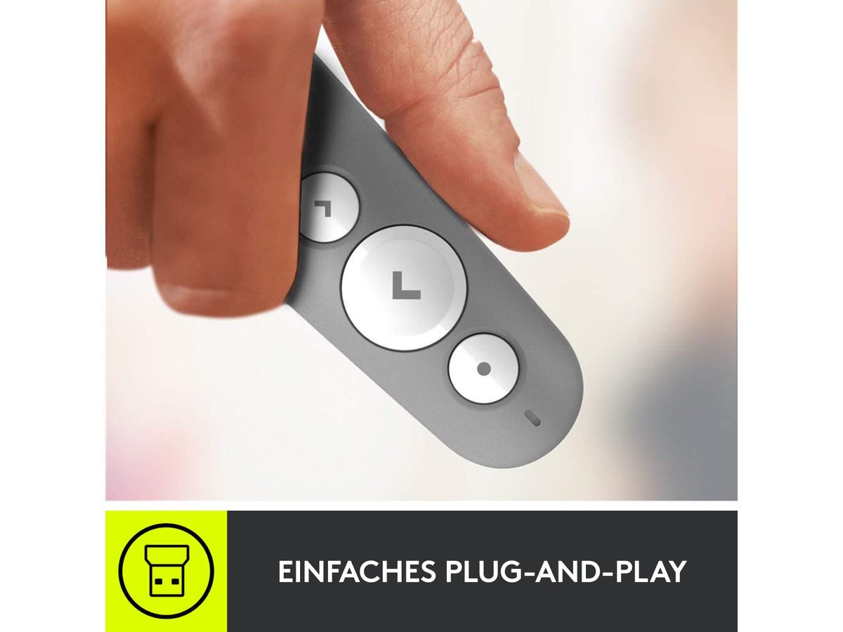 LOGITECH R500 Presenter 910-005843 Wireless Remote Graphite (5099206090828)