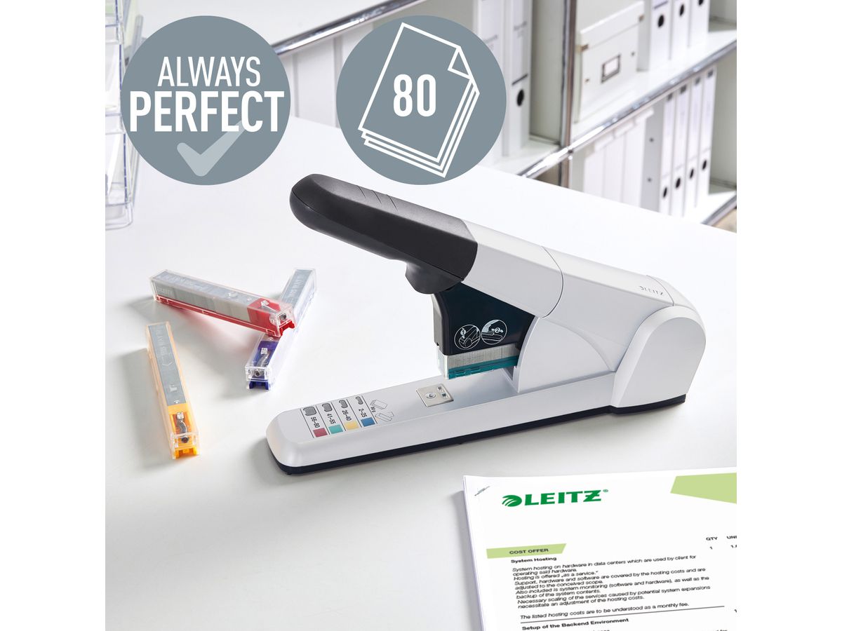 LEITZ Blockhefter 5551 55510084 hellgrau 80 Blatt (4002432364008)