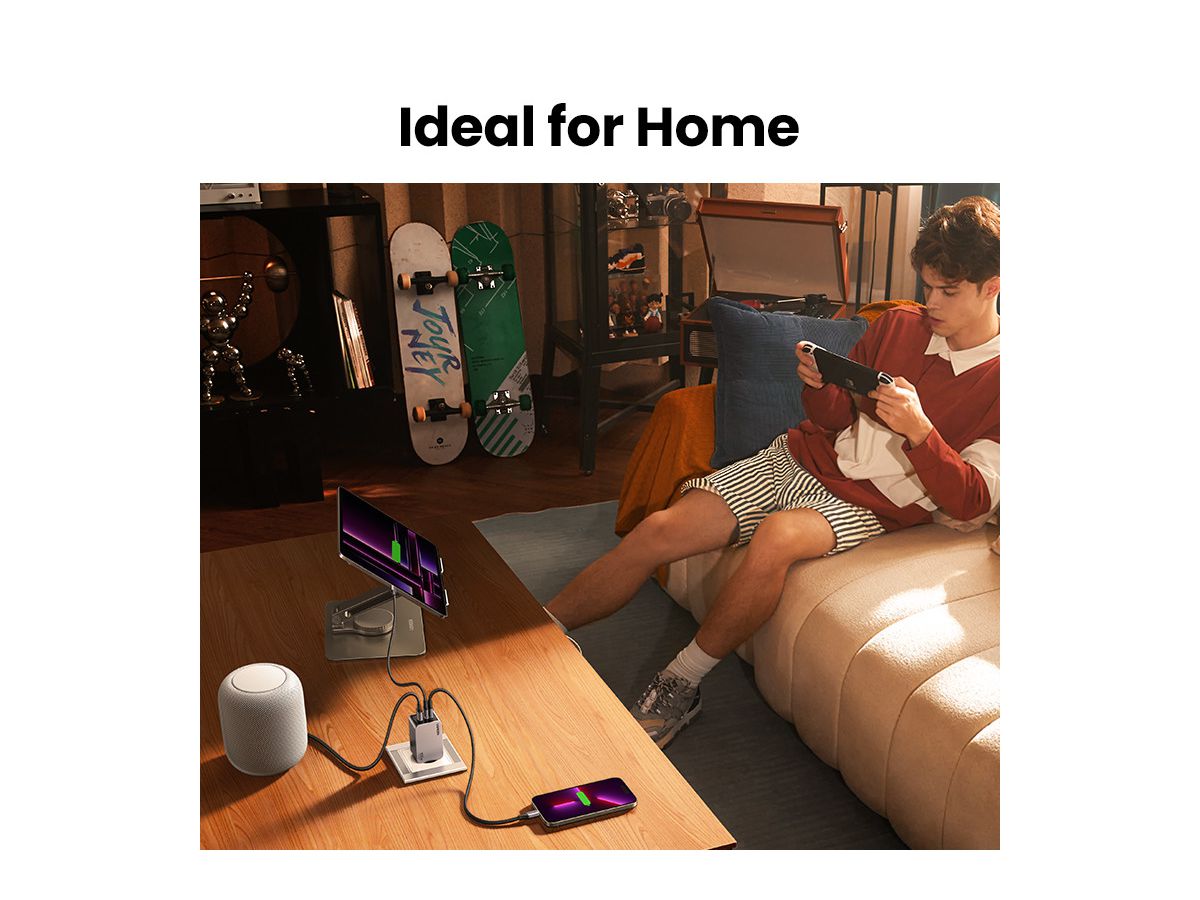 UGREEN USB Wallcharger Nexode Pro 25874 100W, 3-Port,PD,GaN w.Cable (6941876228744)