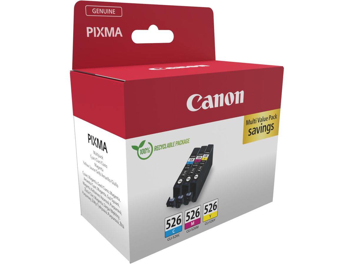 CANON Multipack Tinte CMY CLI-526 PIXMA iP4850 3x9ml (8714574679280)
