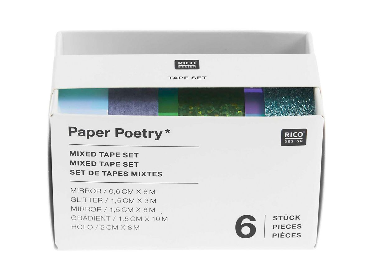 RICO DESIGN Washi Tape Set FSC 302164 vert, bleu 6 rulli (4051271427931)