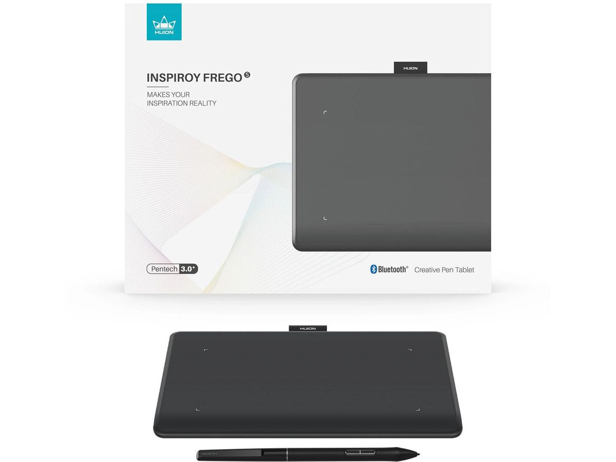 HUION Inspiroy Frego S Black L310 8192Levels, 5080 LPI, BT USB-C (6930444805524)