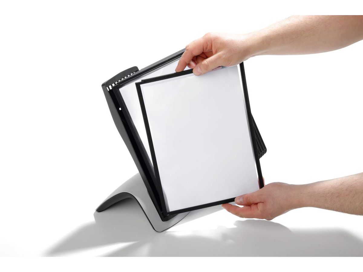 DURABLE Displaysystem SHERPA Style 10 585501 schwarz, mit 10 Sichttafeln A4 (4005546507385)
