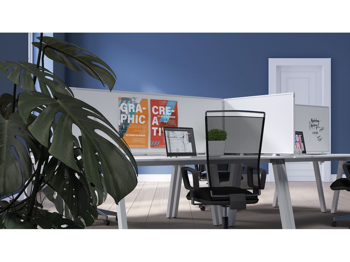 MAGNETOPLAN Tischtrennwand VarioPin 1108044 orange 800x500mm (4013695064529)