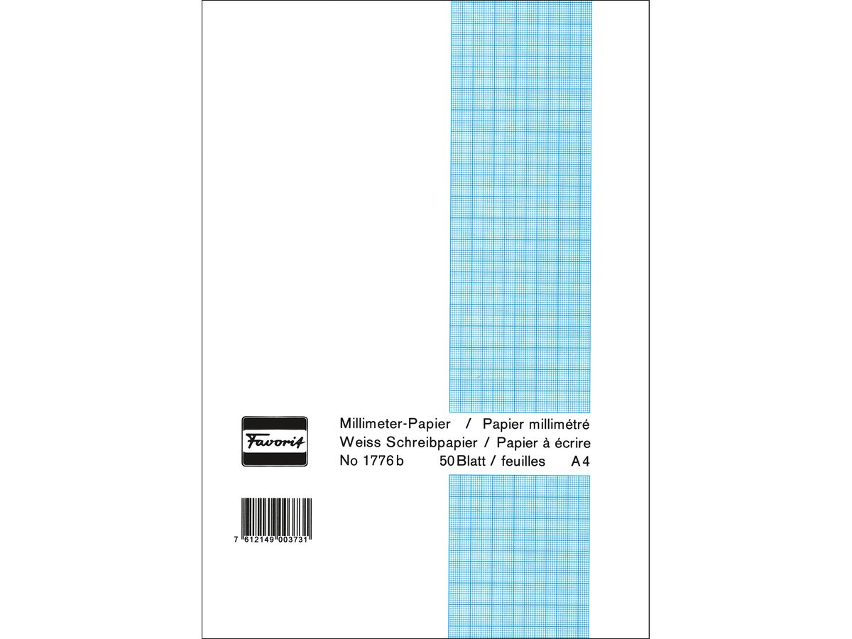 FAVORIT Blocco A4 1776 B bianco 80g 50 fogli (7612149003731)