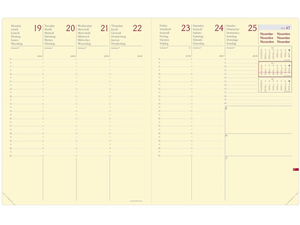 QUO-VADIS Agenda Silk Pres.Prest. 2026 287406Q 1W/2S grün ML 21x27cm (3371010500871)