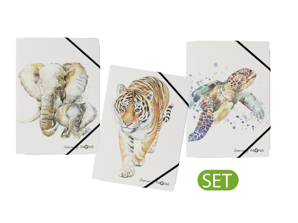 PAGNA Gummizugmappe Set 3 Save me A4 21627-25 Save me No.3 sortiert (4009212061850)
