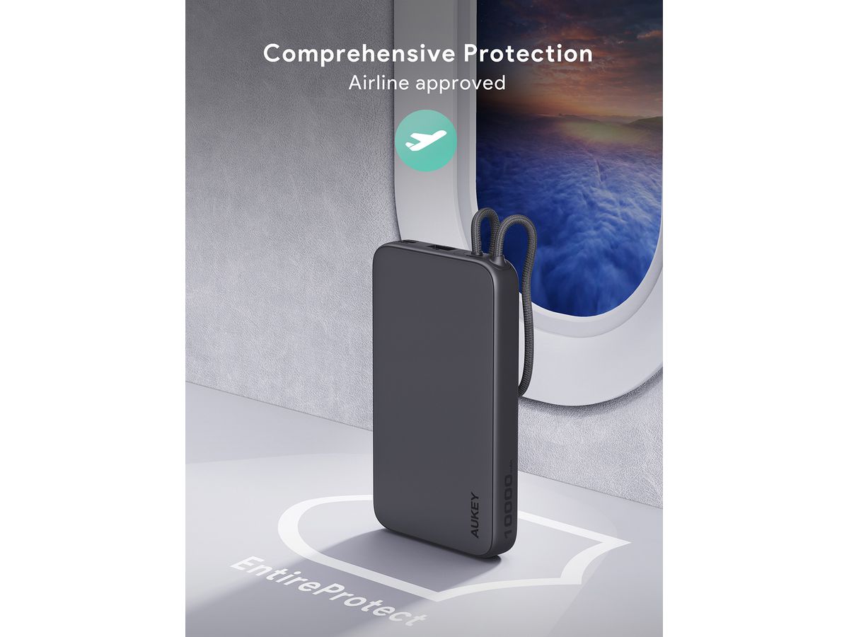 AUKEY Spark Sling 10000mAh PB PB-Y53P GR 20W PD, Bild-in-USB-C Cal.Gr (0689323789313)
