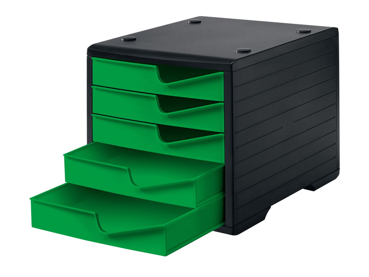 STYRO Styroswingbox 275-8430.519 schwarz/gecko 5 Schubladen (7612176086370)