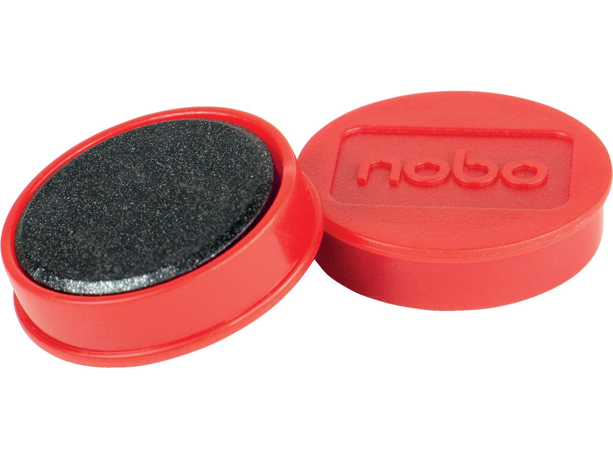 NOBO Calamita rotonda 32mm 1915300 rosso 10 pezzi (5028252611220)