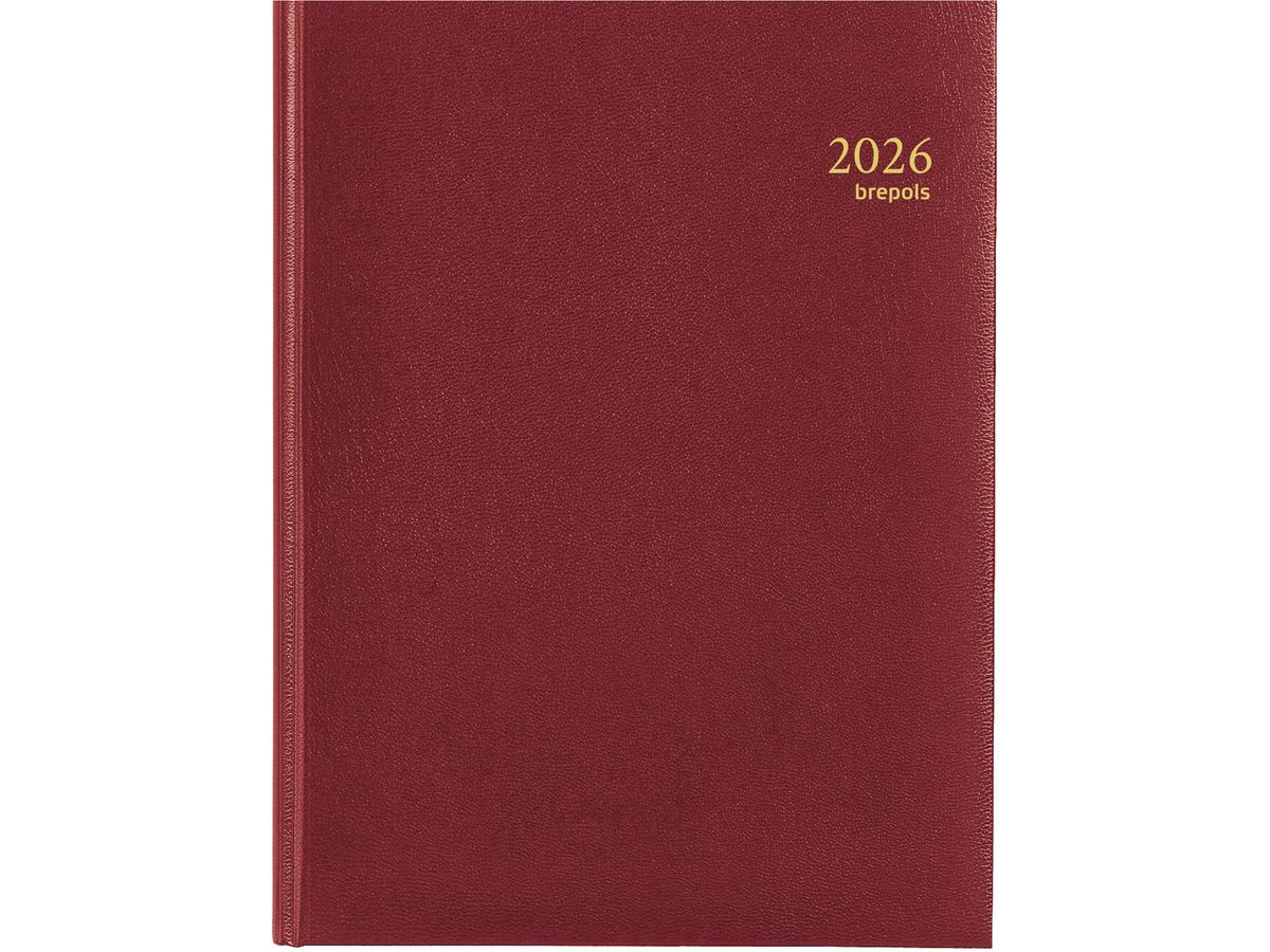BREPOLS Agenda Timing Lima 2026 0.137.1256 1W/2S bordeaux 17.1x22cm (5412303005241)