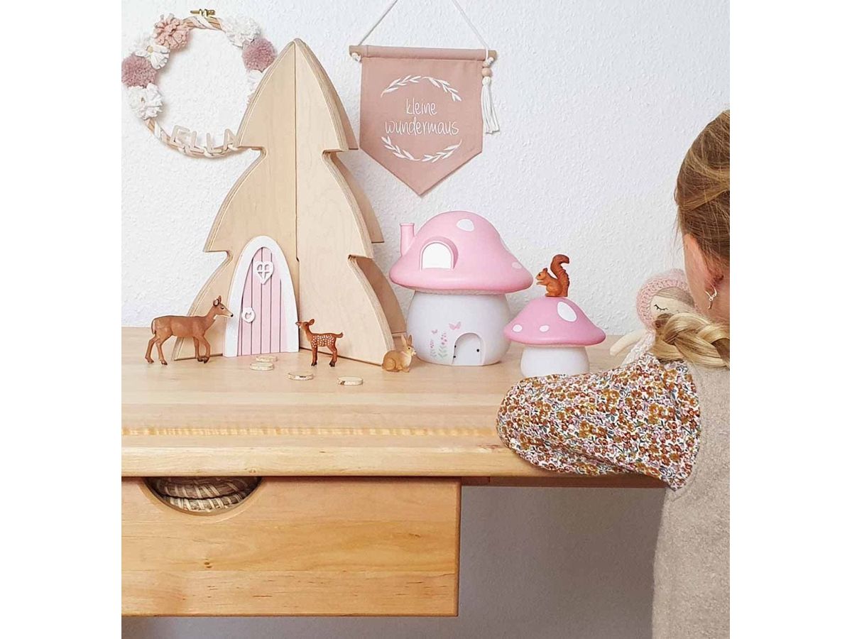 ALLC Luce Notturna con Sticker NLMUMC24 Mushroom rosa 17x19x17cm (8719033869363)