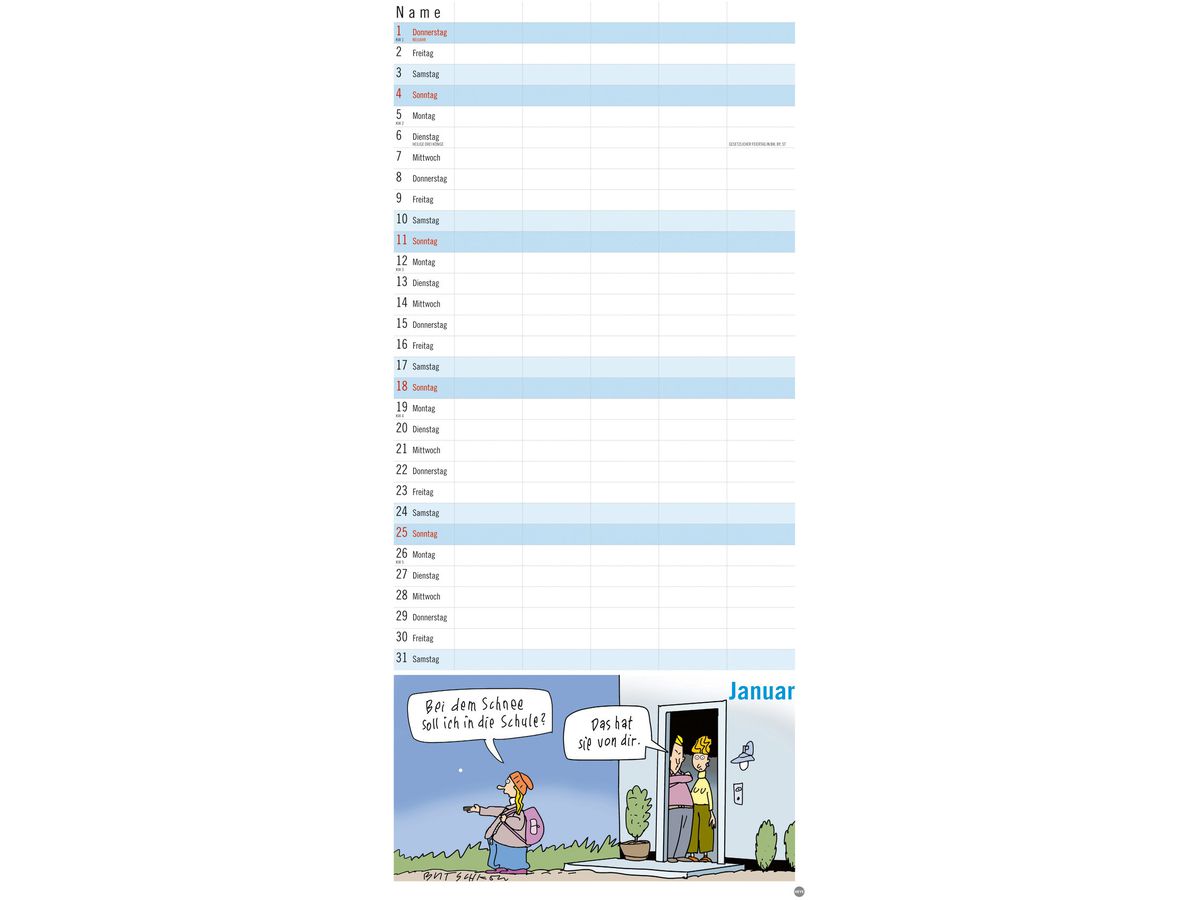 HEYE Pianificatore Butschkow 2026 1588+26 1M/1P TE 5 colonne 21x45cm (9783756409693)