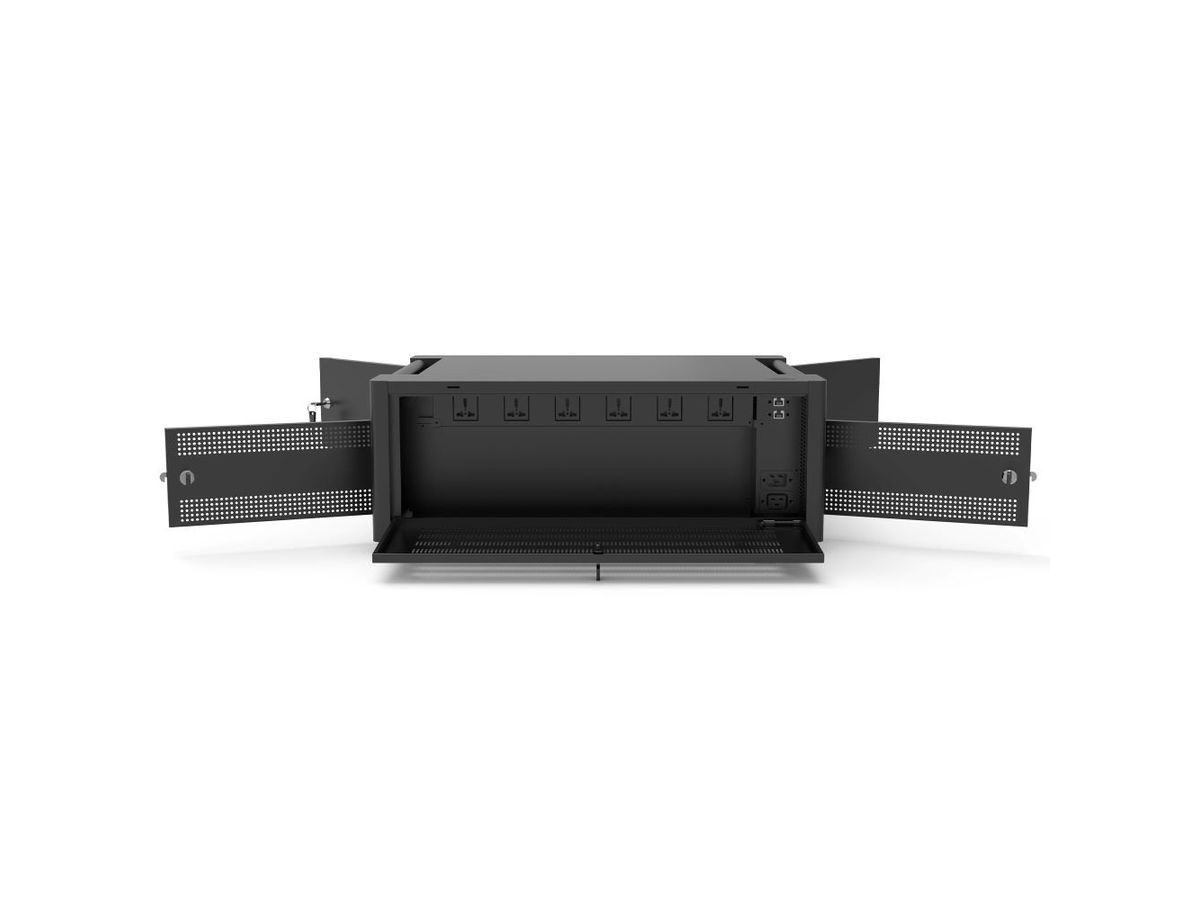 PORT Charging Cabinet 901975 6 USB-C Notebooks, Black (3567049019754)