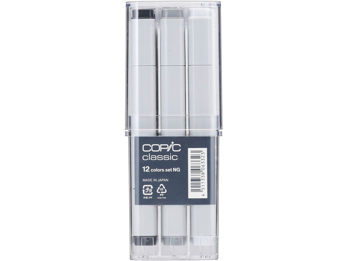 COPIC Marker Classic 20075152 Grau-Set NG, 12 Stück (4511338063323)