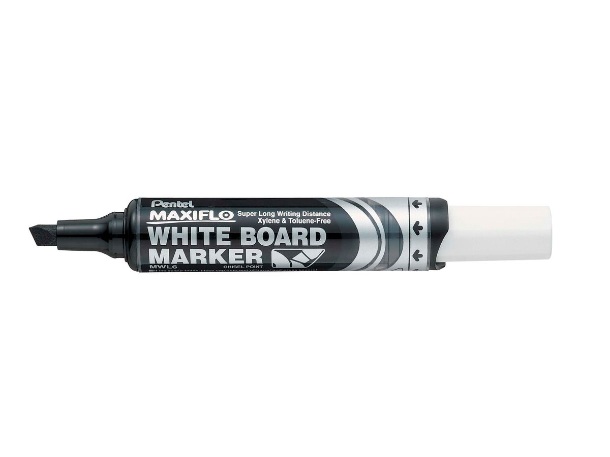 PENTEL Whiteb. Marker MAXIFLO 2/6mm MWL6-AO schwarz (3474374600017)