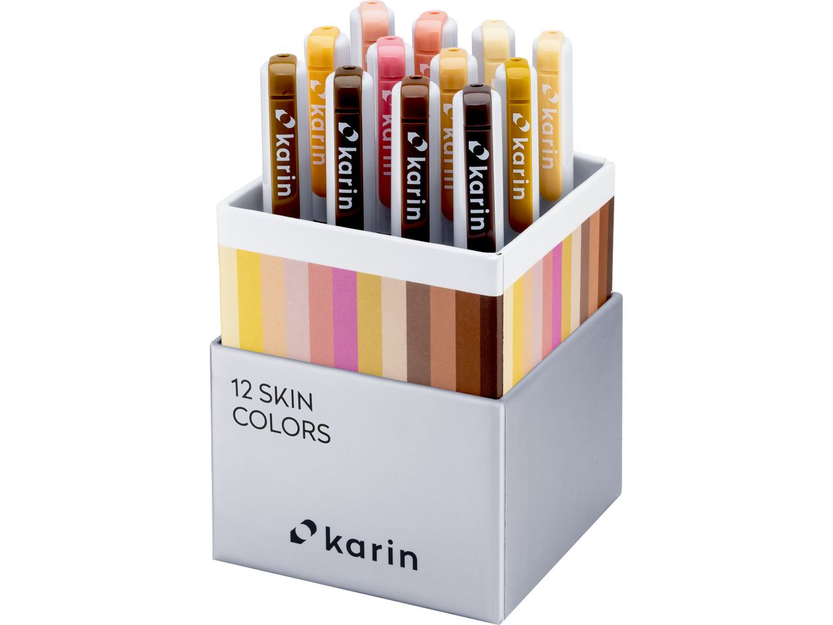 KARIN Real Brush Pen Pro 0.4mm 31C5 Skin colours 12 pezzi (5904446031374)