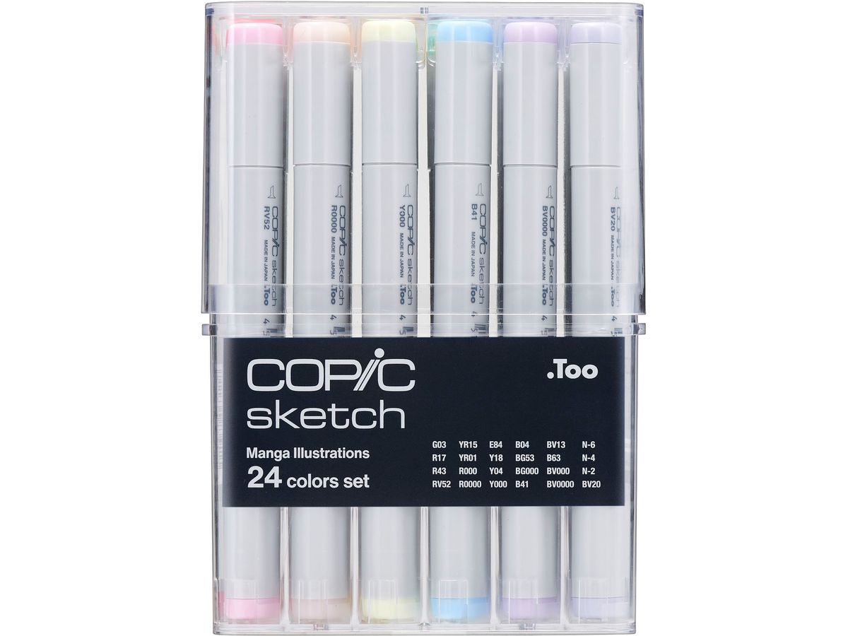 COPIC Marker Sketch 21075525 Manga Illustration, 24 pcs. (4511338063217)