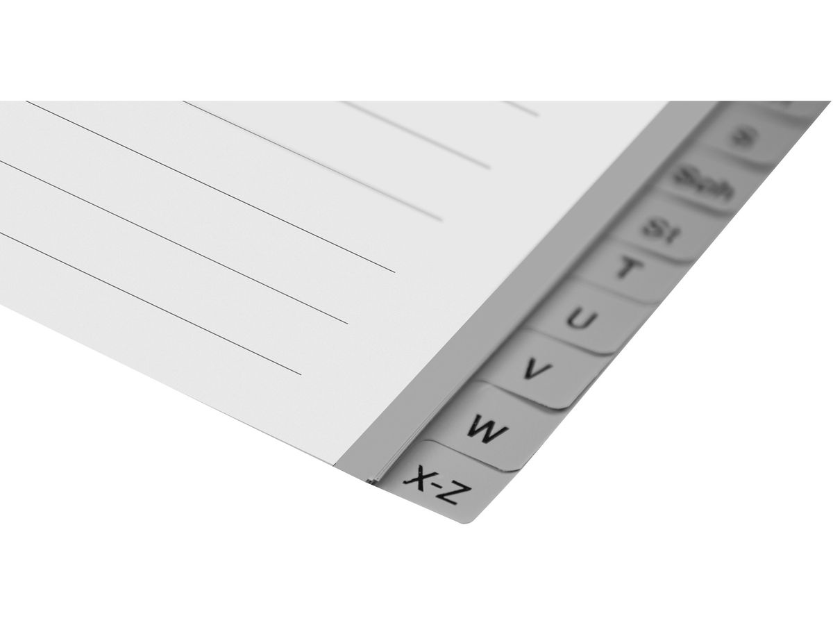 BIELLA Répertoires PP A4+ 47842400U gris A-Z 24 pcs. (7611365288809)