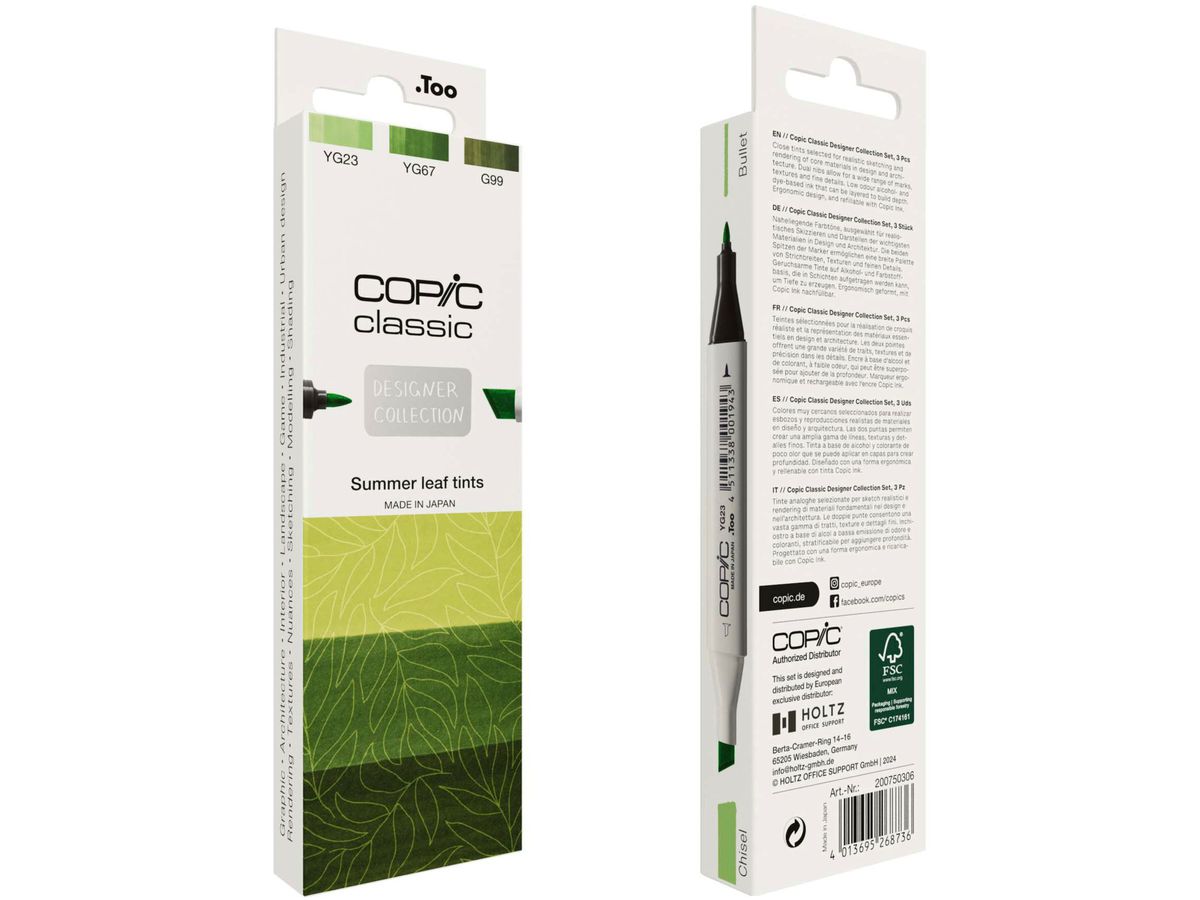 COPIC Marker Classic Designer 200750306 Summer leaf tints 3 Stück (4013695268736)