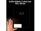 AVERY ZWECKFORM Universal-Etiketten 105x48mm 6175-65 weiss 50+15 Blatt (4004182361757)
