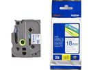PTOUCH Band, laminiert blau/weiss TZe-243 PT-2450DX 18 mm (4977766685382)