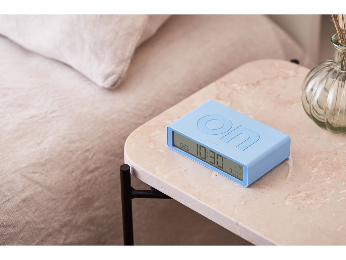 LEXON Wecker Flip Classic LR157LB1 hellblau, USB-C (3660491209459)