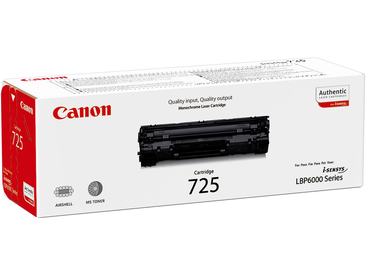 CANON Modulo di toner 725 nero 3484B002 LBP 6000 1600 pagine (4960999665115)