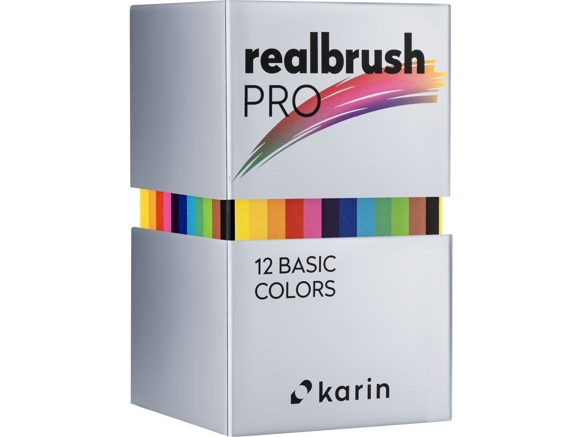 KARIN Real Brush Pen Pro 0.4mm 31C Basic Colours 12 pièces (5904446031312)
