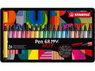 STABILO Fasermaler Pen 68 MAX Arty 768/20-20 ass., Metalletui 20 Stück (4006381590044)