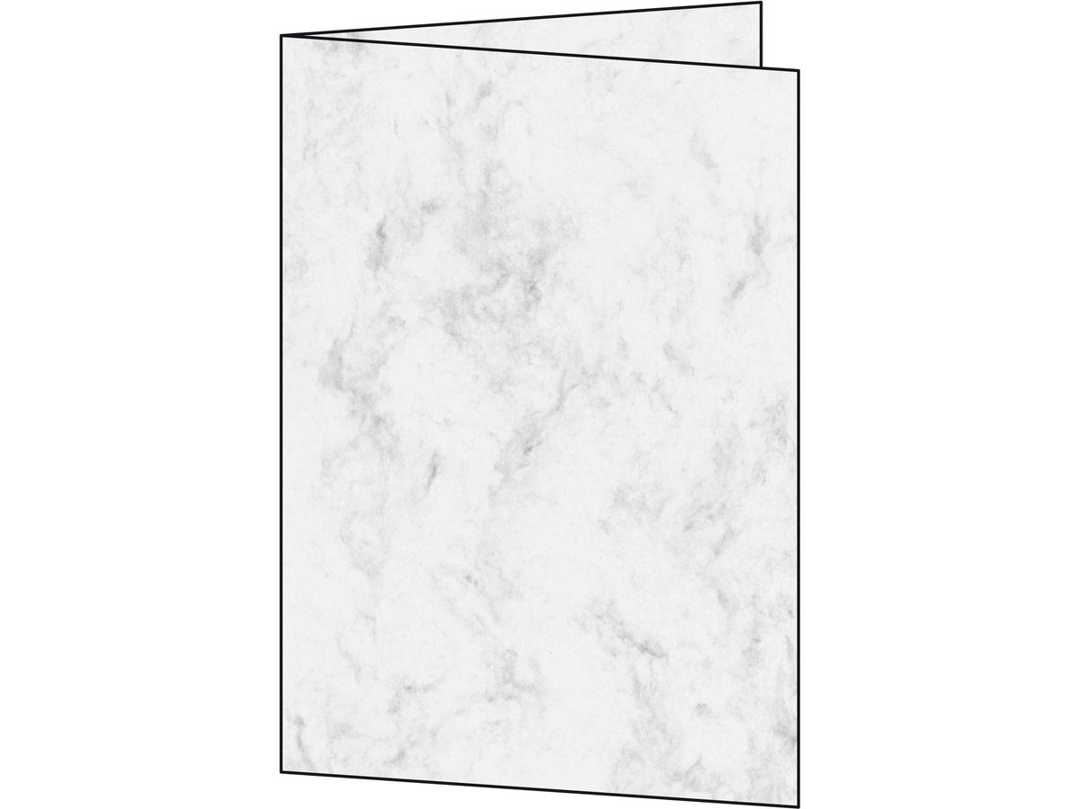 SIGEL Faltkarten A5 DC503 grau, 185g 25 Stück (4004360961922)