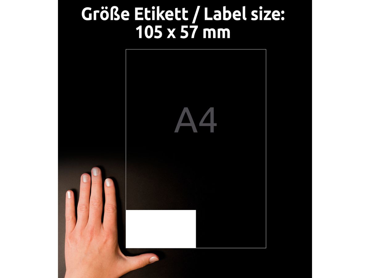AVERY ZWECKFORM Universal-Etiketten 105x57mm 6137 weiss 30 Blatt (4004182061374)