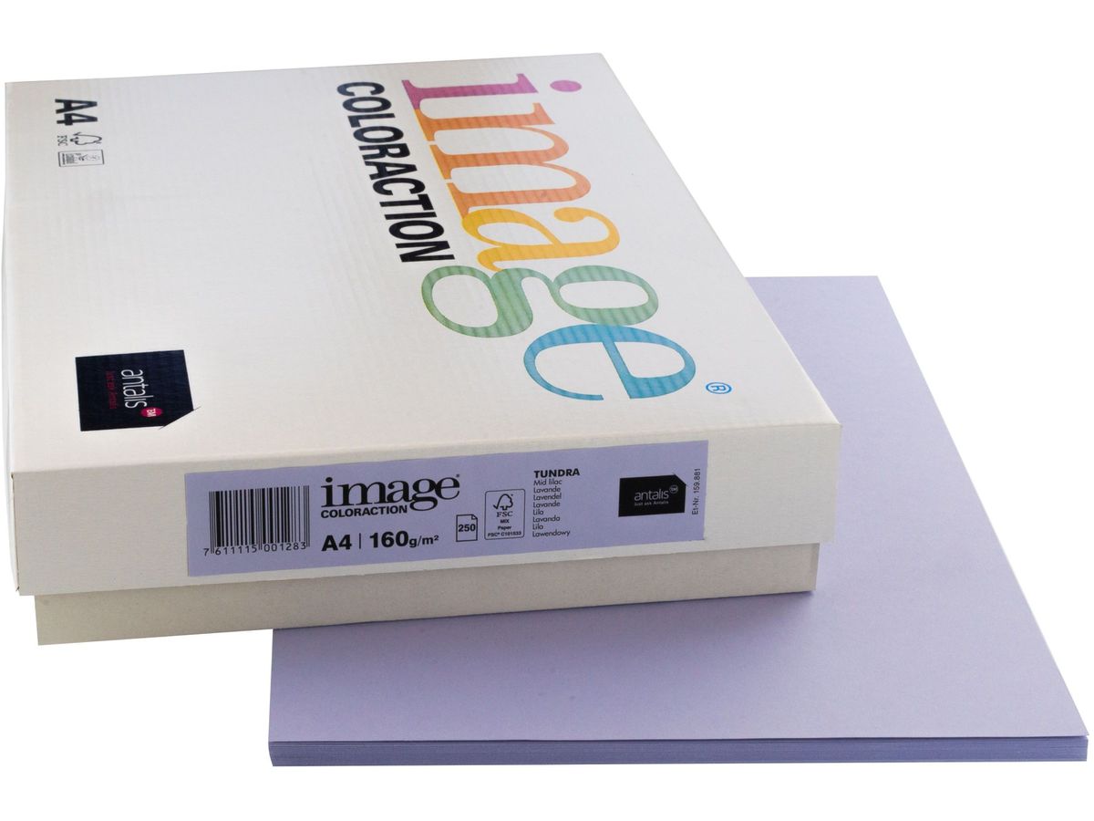 IMAGE COLORACTION Kopierpapier Tundra A4 266740 160g lavendel 250 Blatt (7611115001283)