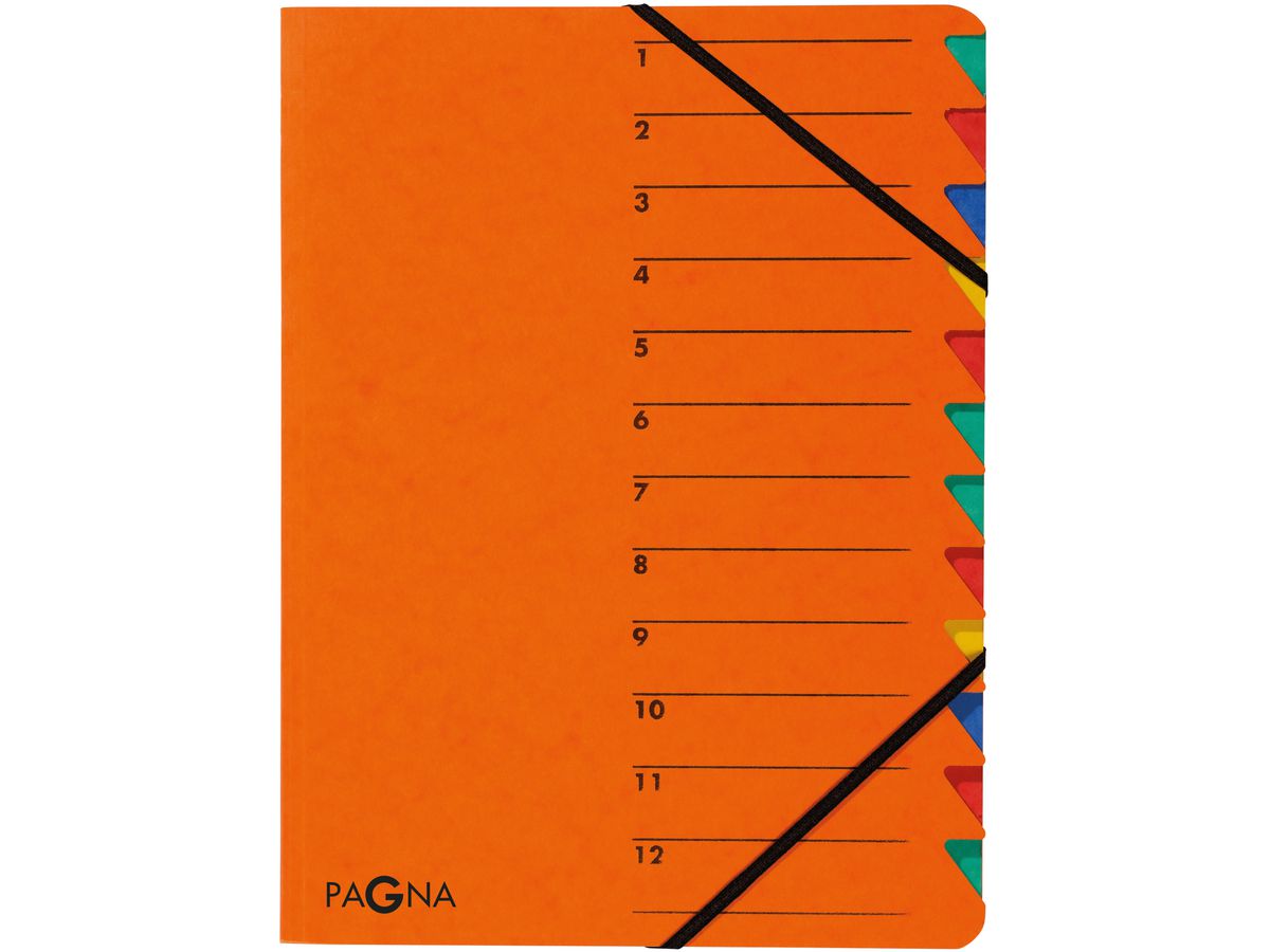 PAGNA Dossier archivio EASY A4 24131-12 arancione 12 compart. (4013951004078)
