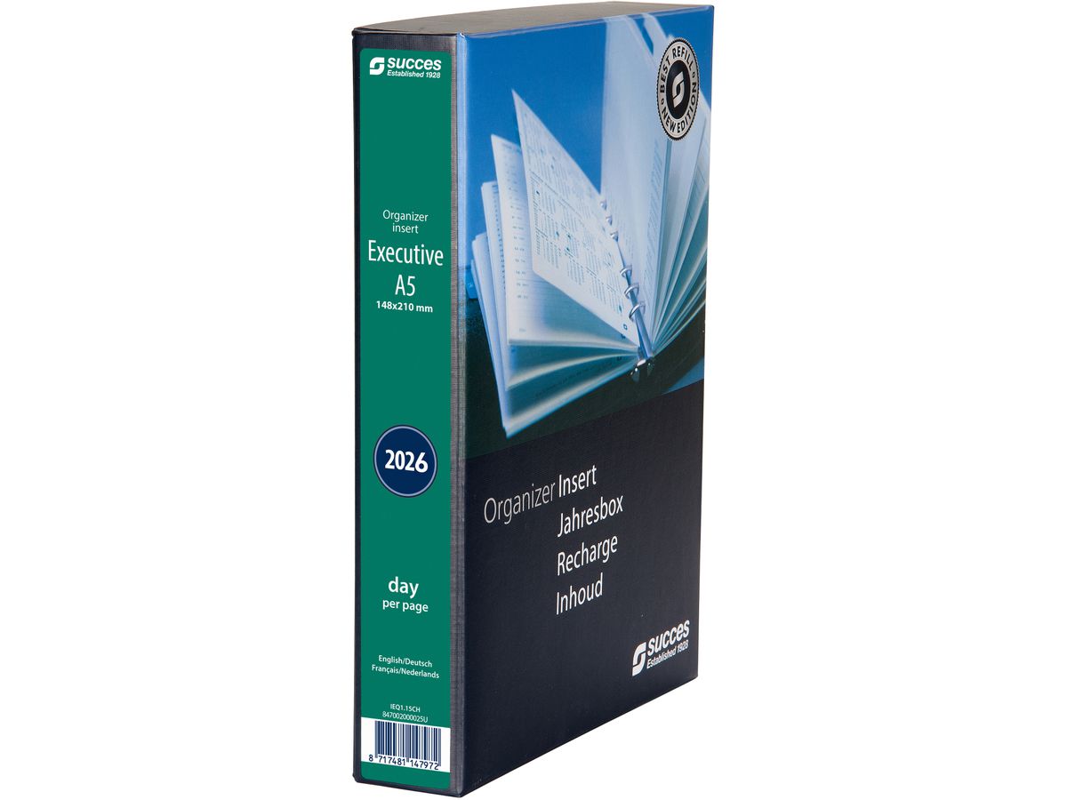 SUCCES Agenda A5 2026 847002000026U 1T/1S Ersatz kompl. 14.8x21cm (8717481253864)
